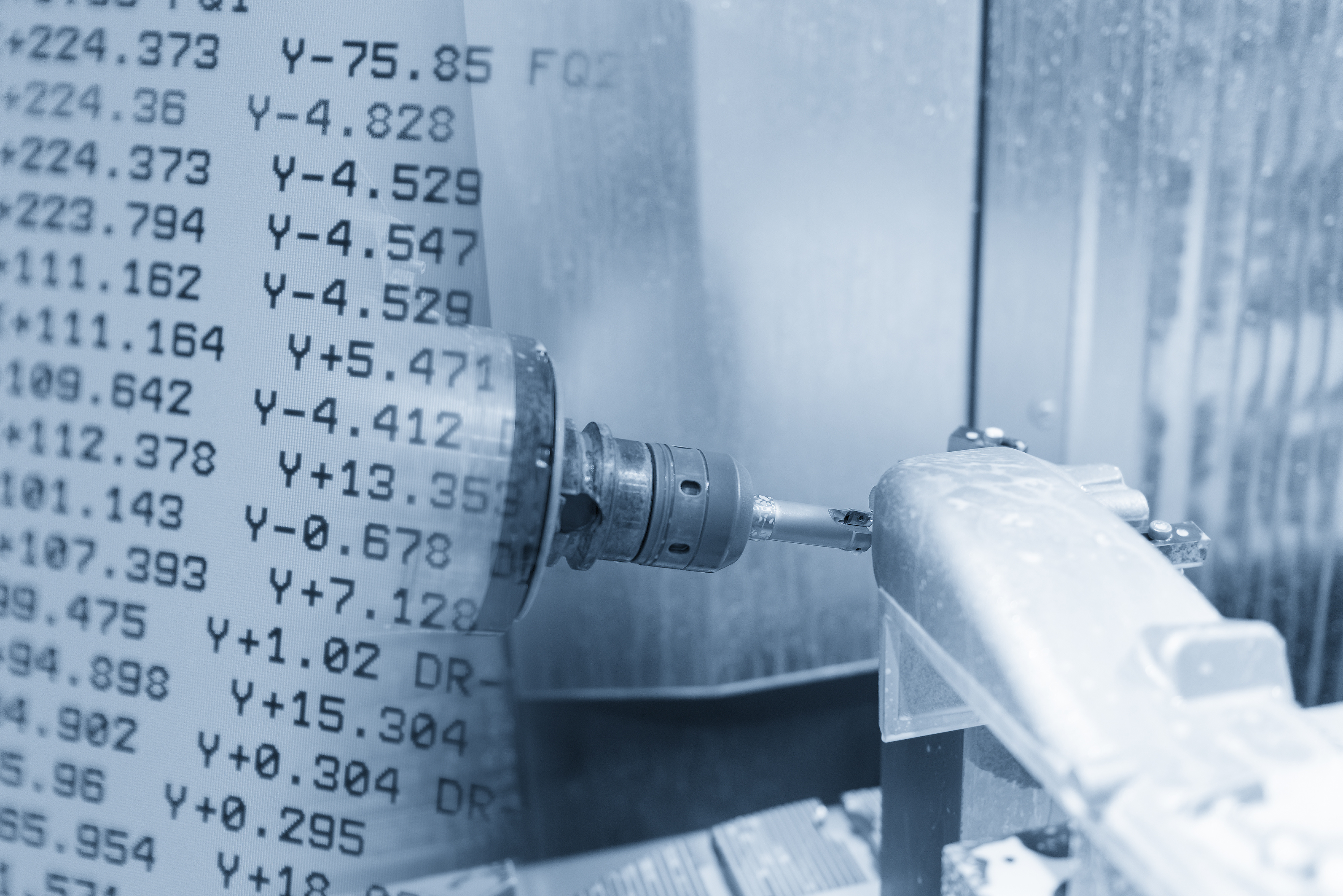 The Most Used Terms in CNC Programming The 5-axis CNC machine cutting the aerospace sample part with the NC data.New technology for manufacturing aerospace part.