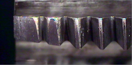 Wear in the chamfer area