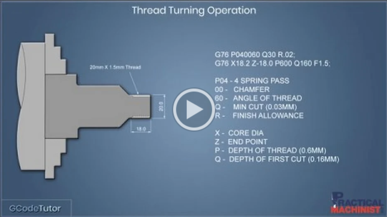 Screw Cutting on a CNC Lathe Using G76 Code Screen Shot 2019-07-24 at 1.35.09 PM