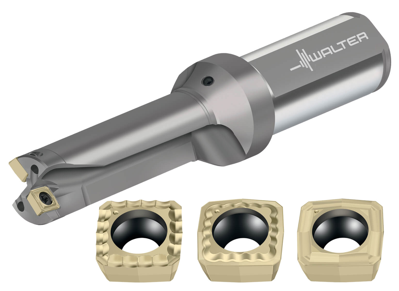 New indexable insert drill from Walter features superior hardness, coolant flow, and optimum reliability WAL-397