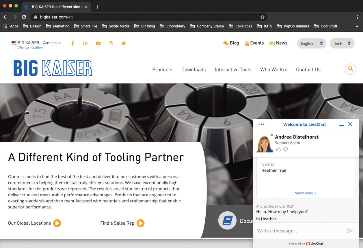 BIG KAISER launches online customer chat livechat-is-live-rgb