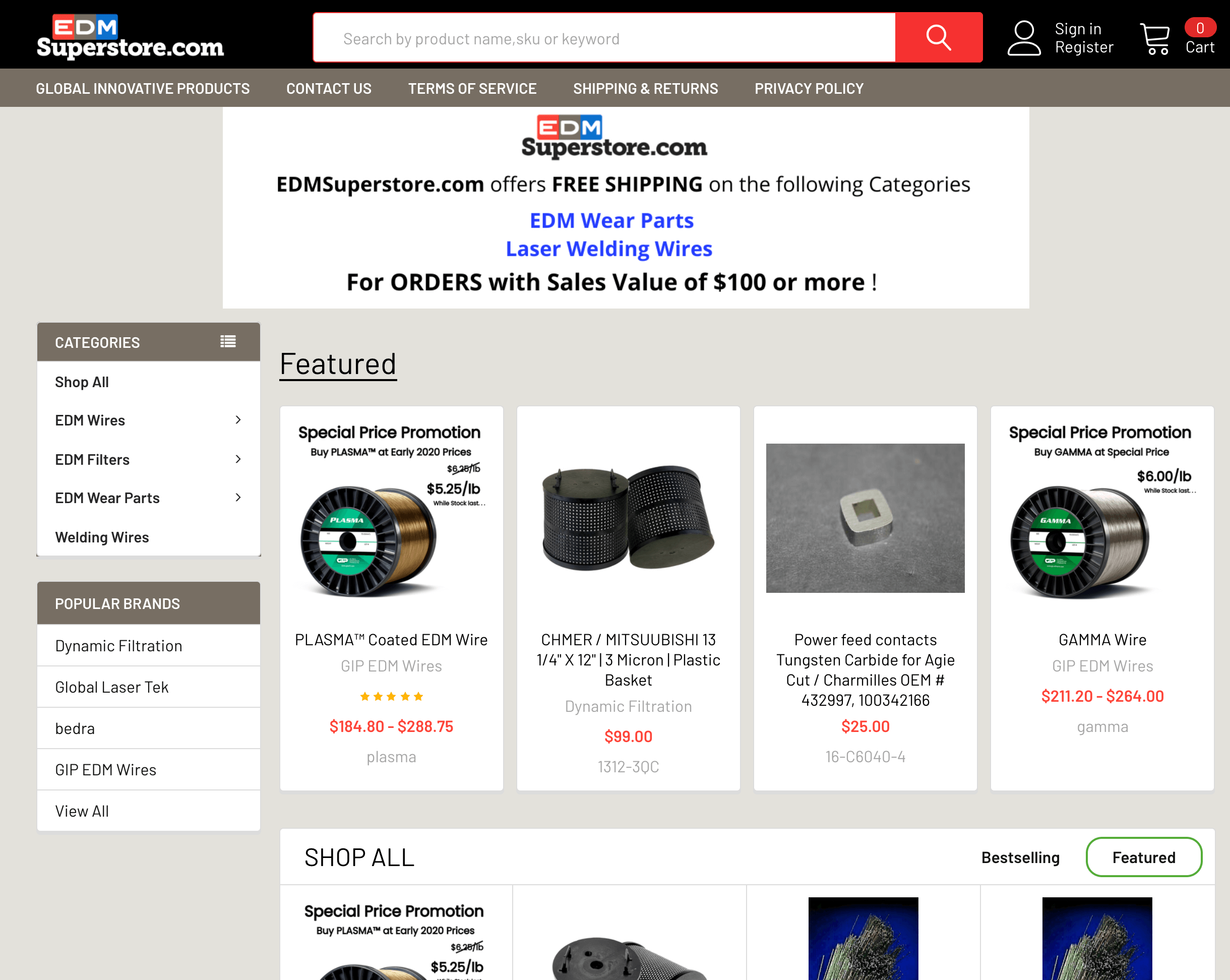 E-commerce Site Created by Global Innovative Products (GIP) Screen Shot for article August 2nd (1)