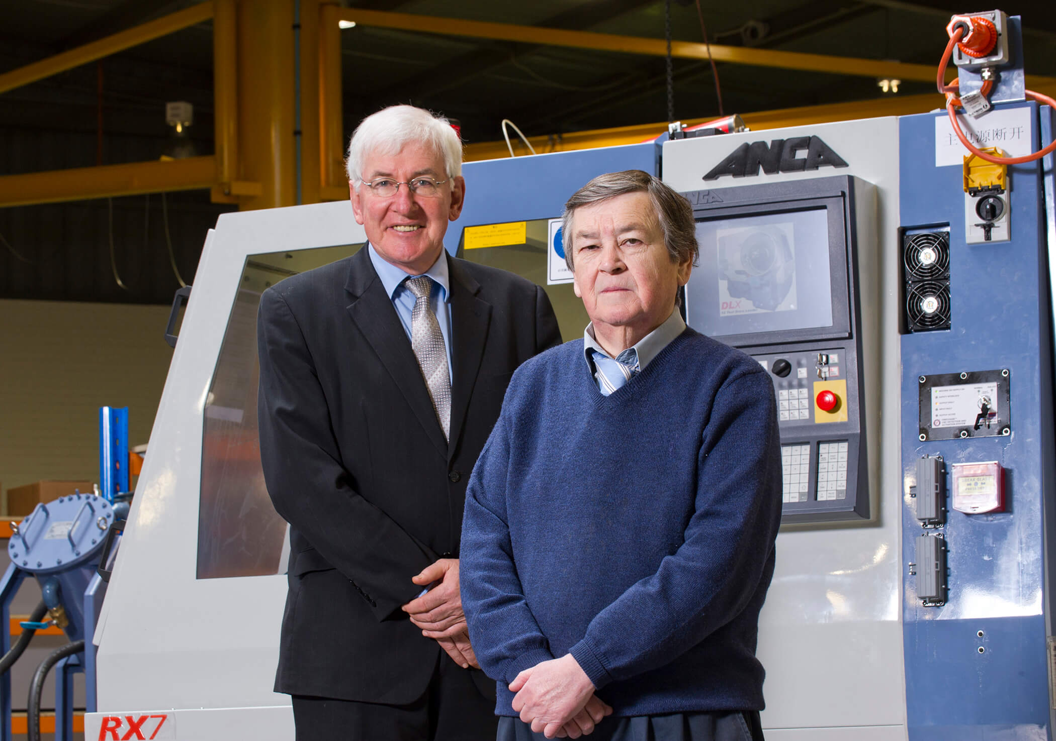 ANCA Celebrates a Half-Century Contribution to Industrial Progress Through Precision Cutting Tools Pat Boland & Pat McCluskey (1)
